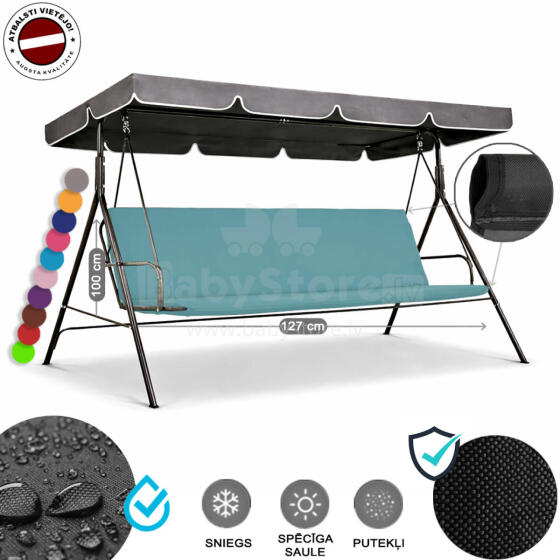 Z-HOME, 127 x 100 cm, Art.63207P, replacement garden swing seat cover, waterproof base material