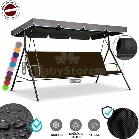 Z-HOME, 127 x 100 cm, Art.63207R, replacement garden swing seat cover, waterproof base material