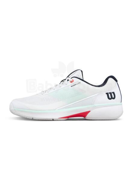 МУЖСКИЕ ТЕННИСНЫЕ КРОССОВКИ WILSON RUSH LITE 5 Белый / Заливной / Огненно-коралловый