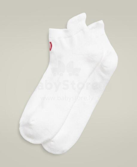 U CUSHIONED ANKKLE TAB SOCK  / BRIGHT WHITE