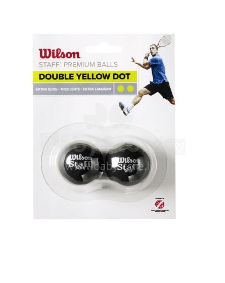 WILSON skvoša bumbiņas STAFF Iepakojumā 2 gb. - double yellow dot