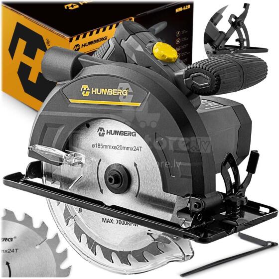 Circular saw for wood 1200 W Humberg HM-420 saw with guide dust extraction