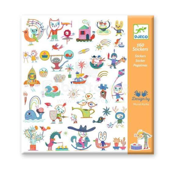 160 uzlīmes – Djeco tēli