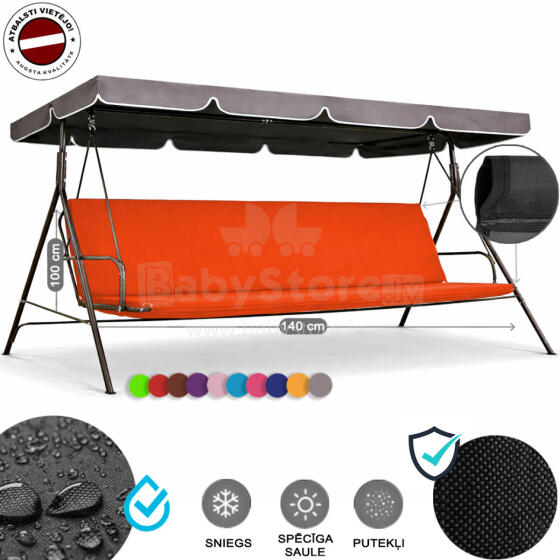 Z-HOME, 140 x 100 cm, Art.63207F, replacement garden swing seat cover, waterproof base material