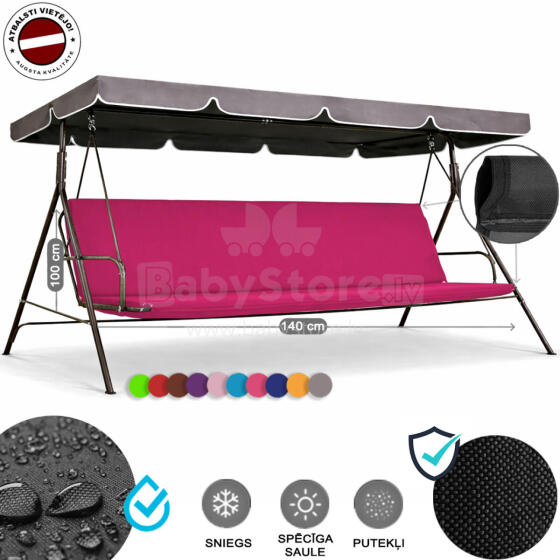Z-HOME, 140 x 100 cm, Art.63207H, replacement garden swing seat cover, waterproof base material