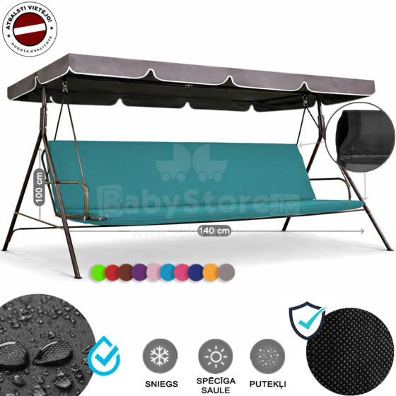 Z-HOME, 140 x 100 cm, Art.63207K, replacement garden swing seat cover, waterproof base material