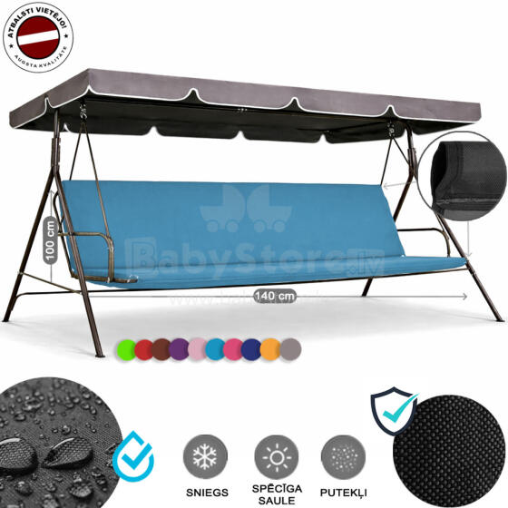 Z-HOME, 140 x 100 cm, Art.63207L, replacement garden swing seat cover, waterproof base material