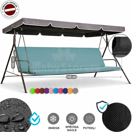 Z-HOME, 140 x 100 cm, Art.63207M, replacement garden swing seat cover, waterproof base material