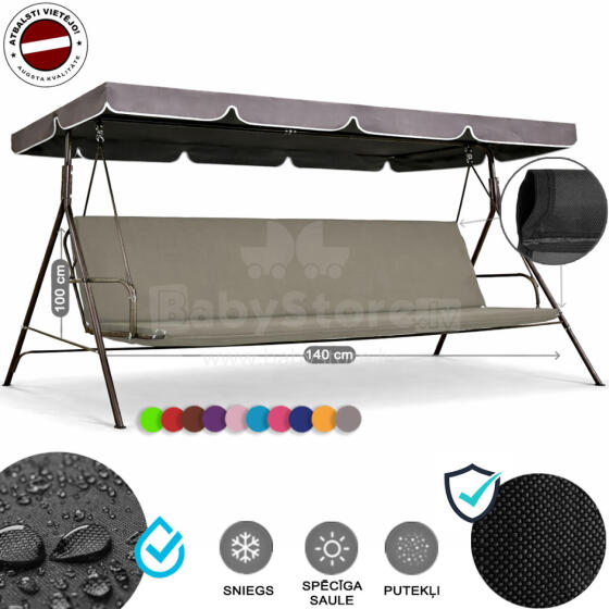 Z-HOME, 140 x 100 cm, Art.63207Q, replacement garden swing seat cover, waterproof base material