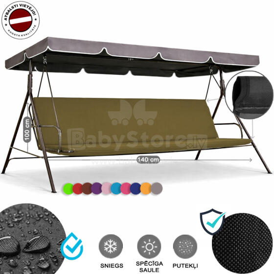 Z-HOME, 140 x 100 cm, Art.63207S, replacement garden swing seat cover, waterproof base material