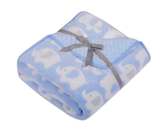 Balnket - 684 - 3D - size 80x90 - BLUE - ELEPHANT