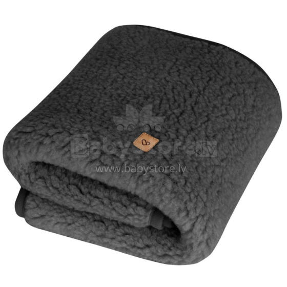 Blanket - ZAFFIRO - WOOL - NEVADA / BARANEK - GRAPHITE - size 75x100 cm