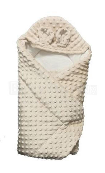 Swaddling blanket with hood - 631 - MINKY - BEIGIE