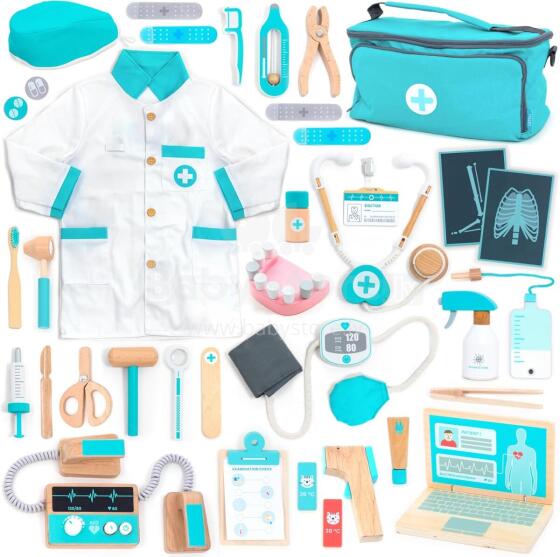 Bebe Basic Deluxe Wooden Doctor Set  Art.283923  Комплект для юного/смелого  врача