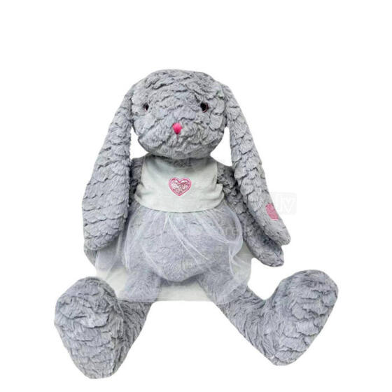 Plush toy - 93553 - BUNNY - RÓZIA - GREY - size 32 cm