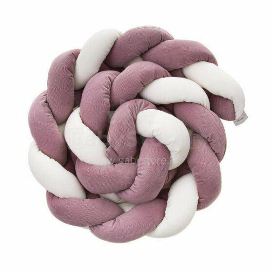 Bumper - BRAID - P02-0553 - VELVET - DARK PINK (purple) / ECRU - size 230 cm