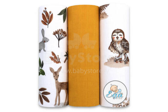 Diaper - SET - 21761 - MUSLIN - EGA - size 60x80 cm  - nr 17