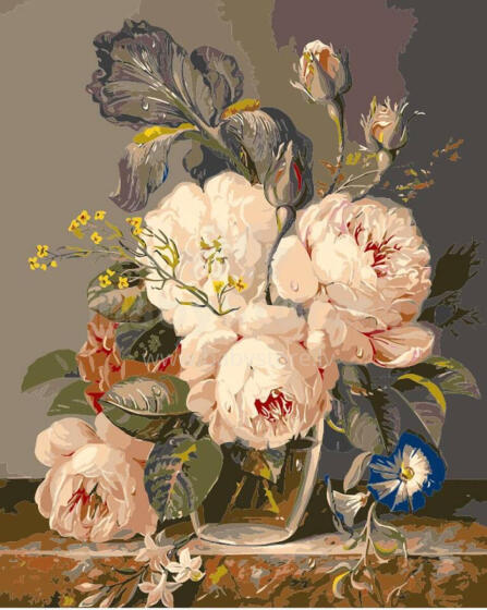 Картина по номерам - 45995 - БУКЕТ ПИОНИЙ - размер 40x50 см