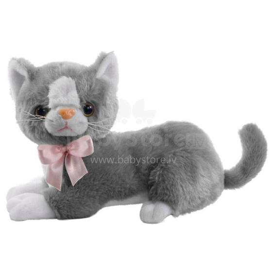 Mīkstā rotaļlieta - 12832 - KAĶIS ar LOKU - FLICO - PELĒKS - izmērs 20 cm