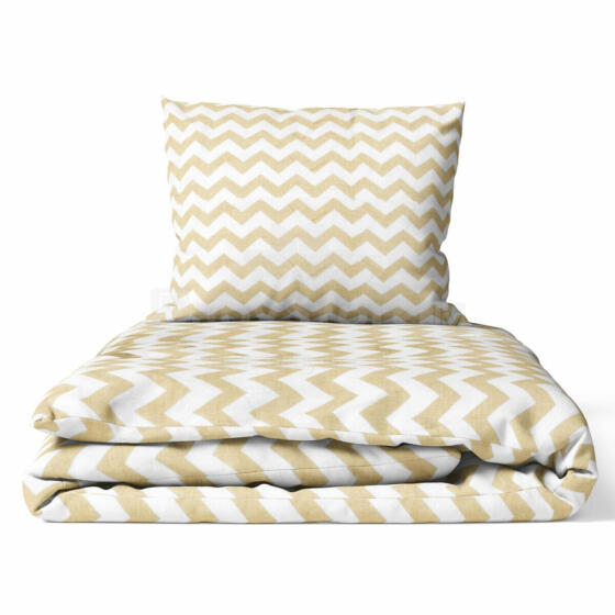 Pārvalku komplekts - 2 gab - 120x90, 40x60 - ZIGZAG - BEIGE