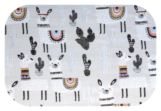 Подгузник - 25646 - TETRA PRINT - EGA - LUX - LAMA - СЕРЫЙ - размер 70x80 см