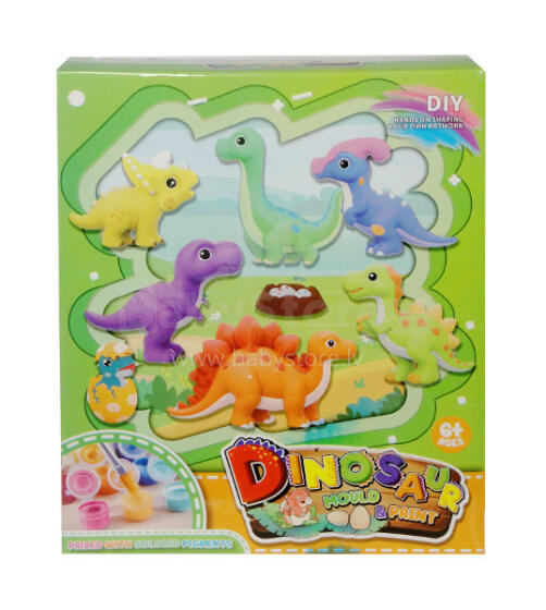 Radošais komplekts - 00337 - GIPSA PELĒS GLEZNOŠANAI - DINO