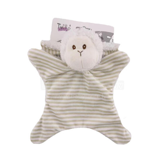 Toy Blanket - 95007 - MILUŚ -  SHEEP with STRIPES- size 25 cm