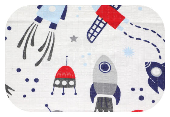 Подгузник - 22386 - TETRA PRINT - EGA - РАКЕТА - КРАСНЫЙ - размер 70x80 см