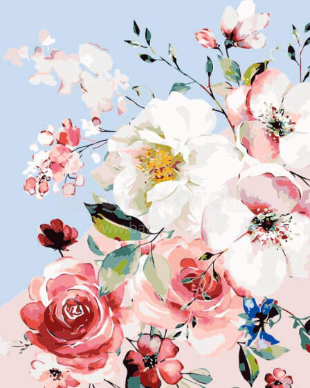 Painting by the numbers - 45933 - FLOWERS - size 40x50 cm