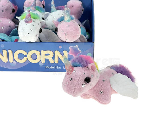 Plush toy - 613812 - twisting tail - ANIMALS - UNICORN - size 28 cm