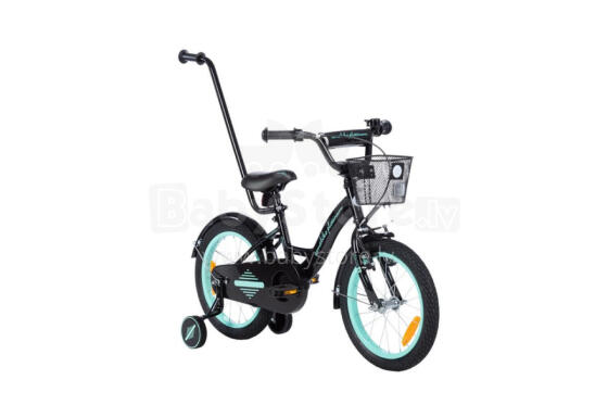 Velosipēds - XXV- TOMABIKE 16"  - PLATĪNA - MELNS / TURKUS