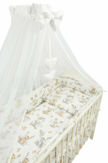 Bedding set - 6  parts - 120/90/360 - ANIMALS on SWING