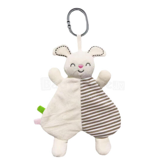 Toy Blanket - 94338 - MILUŚ - RABBIT in STRIPES  - size 25 cm