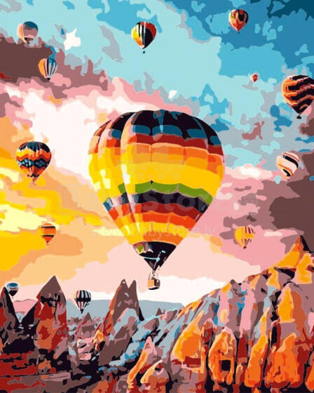 Painting by the numbers - 45575 - BALLOONS - size 40x50 cm