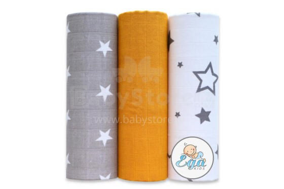 Diaper - SET - 21150 - MUSLIN - EGA - size 60x80 cm  - nr 3