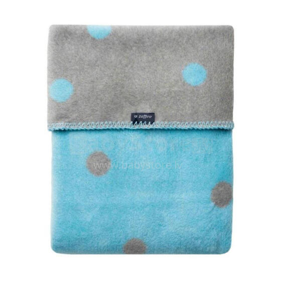 Blanket - WOMAR - COTTON - size 100x150 - GREY / BLUE