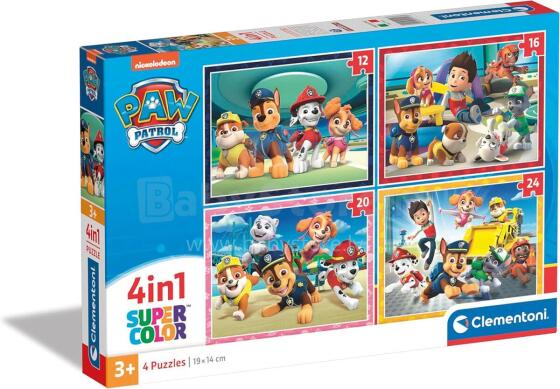 Clementoni Paw Patrol 4 in 1  Art.21513  Puzles,72 gb.