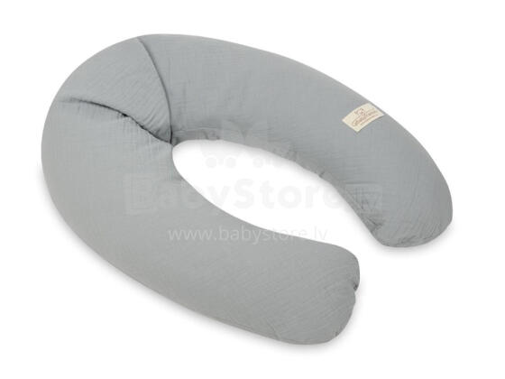 Pillow to feeding  - TB0455/44 - RELAX MUSLIN - size 190 cm - DARK GREY