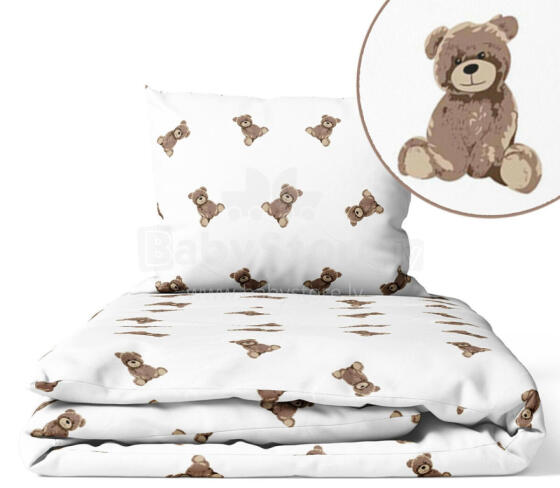 Cover set - 2 pcs - 120x90, 40x60  - TEDDY - WHITE
