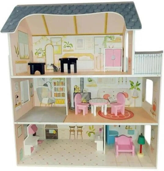 House for Doll - SN85295 / 52955 - WOODEN - with LED