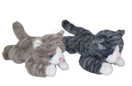 Plush toy - 1334 - LYING CAT with SOUND - size 25 cm