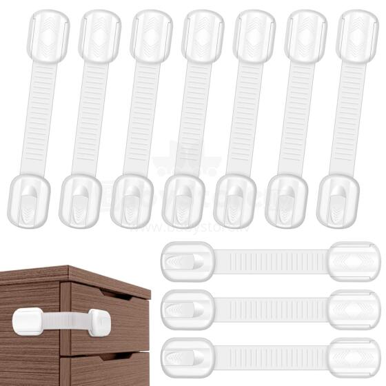 Kimsky Baby Cabinet Lock Art.285874 White  Skapja,/ledusskapja atvilktnes aizsardzība,1 gab