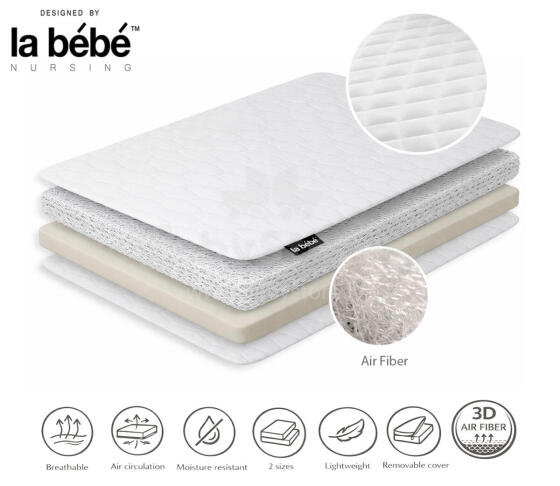 La Bebe™ Elpojošs Foam 3D Air Fiber матрас DREAM для кровати 120×60см