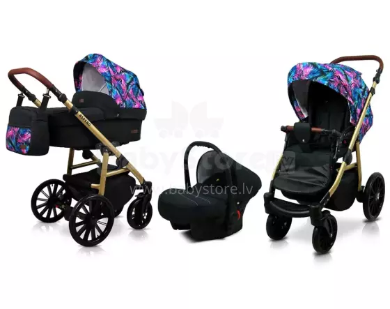 Babylux Aspero Art.286106 Colorful Feathers Универсальная коляска 3 в 1