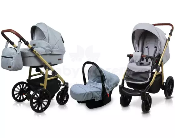 Babylux Aspero Art.286119 Silver Flex Универсальная коляска 3 в 1