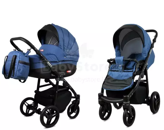 Babylux Axel Art.286126 Jeans Универсальная коляска 3 в 1
