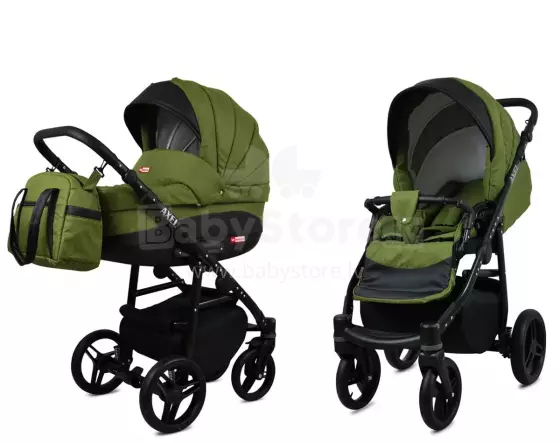 Babylux Axel Art.286127 Olive Универсальная коляска 3 в 1