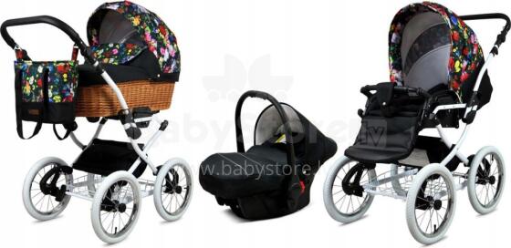 Babylux Classic Art.286140 Garden Flowers Детская классическая коляска 3 в 1