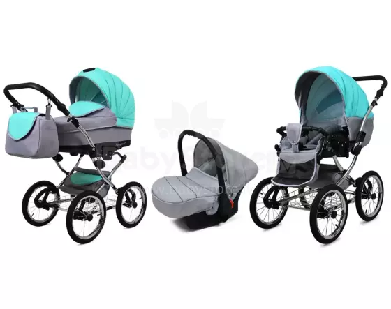 Babylux Margaret Exclusive Art.286181 Mint Classic 3-in-1 baby stroller