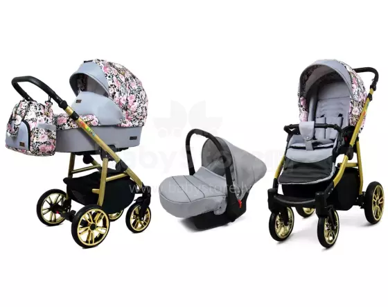Babylux Color Lux Art.286188 Albinion Roses Универсальная коляска 3 в 1